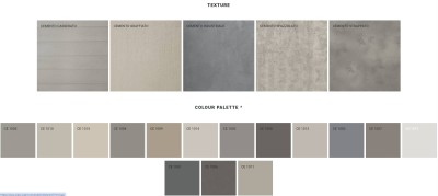 Cemento Materico dekoratiivkrohvide värvikaart - toonid ja tekstuurid - 1