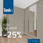 Kõik liuguksed on nüüd Tank Indoor salongides 25% soodsamad